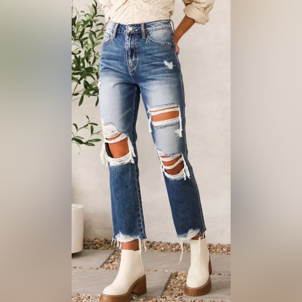 Flying Monkey ultra high rise straight jeans
